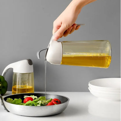 Glass Oil Jar Home Leak Proof Oil Bottle Kitchen Automatic Opening And Closing Seasoning Oil Bottle Vinegar Bottle