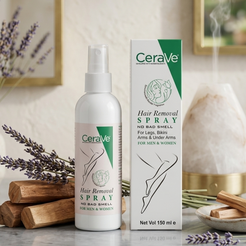 Green CeraVe Hair Removal Spray | Easy Spray Skincare Product For Men And Women - 150ML