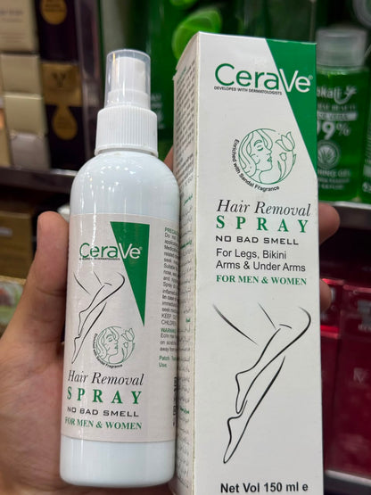Green CeraVe Hair Removal Spray | Easy Spray Skincare Product For Men And Women - 150ML