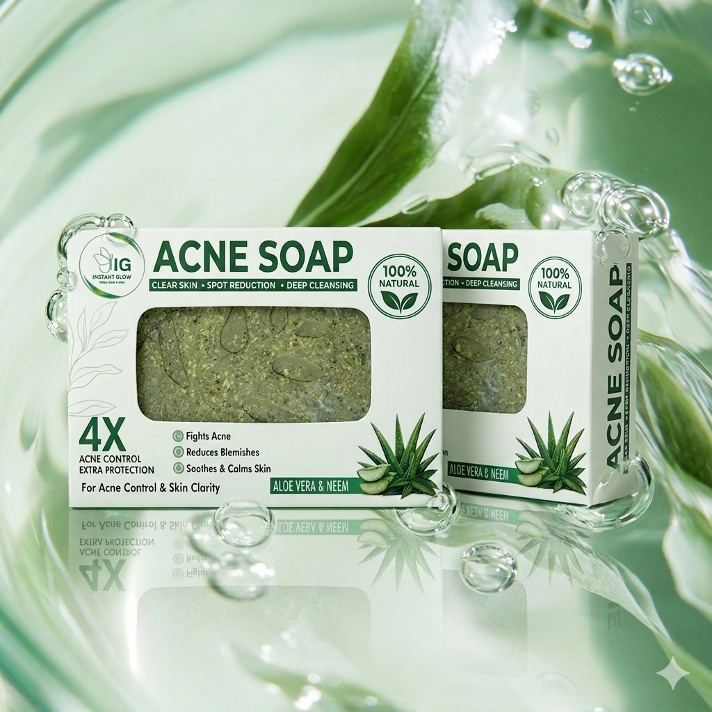 Acne Defence Soap with Neem & Tea Tree Oil – Deep Cleansing Herbal Soap