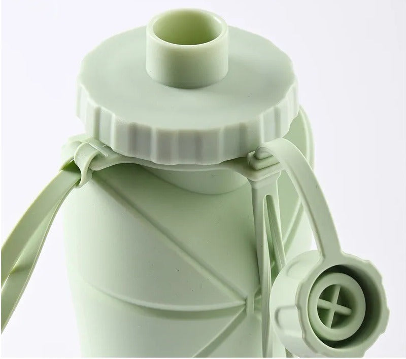 Silicone Folding Water Bottle – Collapsible Travel Bottle | Random Color | 600ML