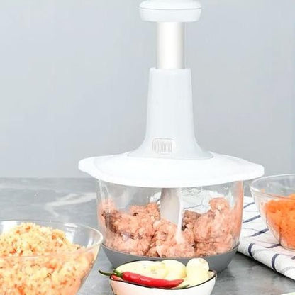 2L Manual Hand Push Chopper & Multifunctional Mixer