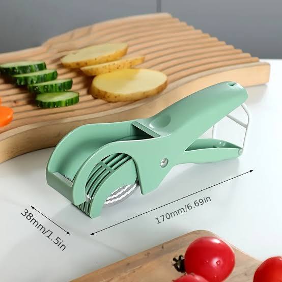 5-Blade Vegetable & Fruit Chopper – Stainless Steel Kitchen Cutter & Slicer