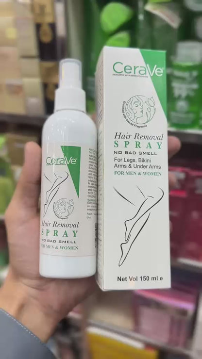 Green CeraVe Hair Removal Spray | Easy Spray Skincare Product For Men And Women - 150ML