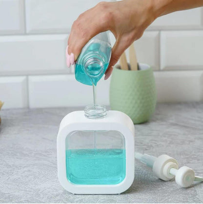 Portable Refillable Soap Dispenser Bottle – 300ml/500ml Pump Bottle for Shampoo, Lotion & Liquid Soap