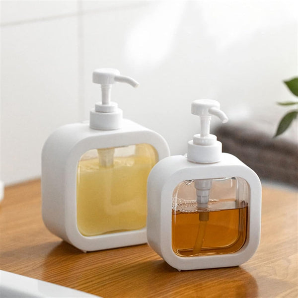 Portable Refillable Soap Dispenser Bottle – 300ml/500ml Pump Bottle for Shampoo, Lotion & Liquid Soap