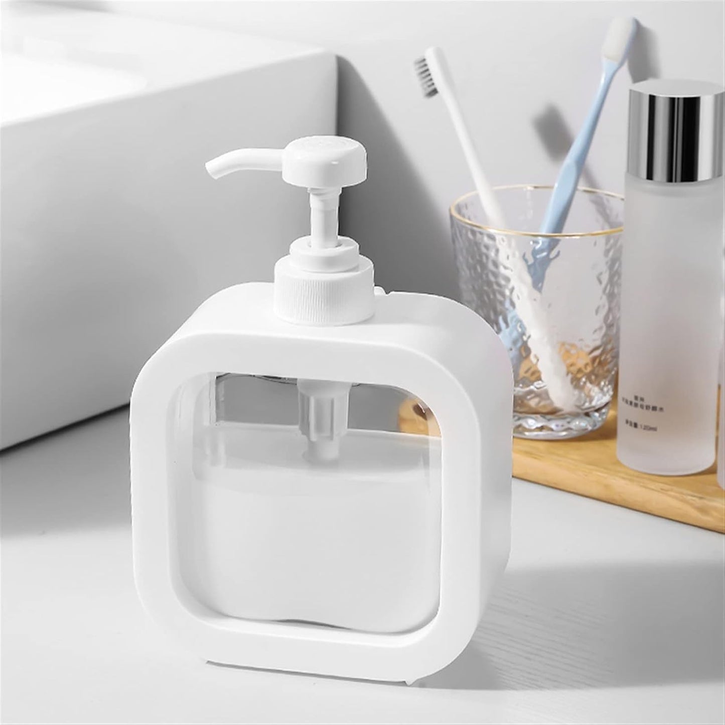 Portable Refillable Soap Dispenser Bottle – 300ml/500ml Pump Bottle for Shampoo, Lotion & Liquid Soap
